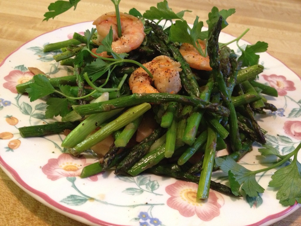 Tôm xào asparagus