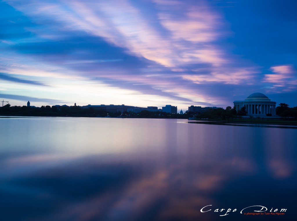 Bình minh trên hồ Tidal Basin (ND 10 stops), Washington DC